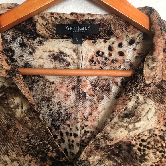 Karen Kane Women Blouse lace stretch size Large - Picture 3 of 3